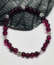 BRACELET Femme en Agate rose foncé
