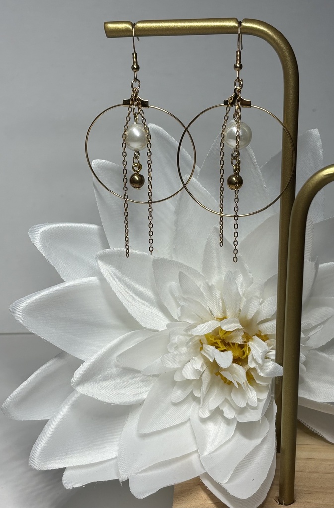 BOUCLES D'OREILLES rondes doréés