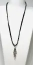 COLLIER Femme "goutte strassée" argentée