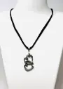 COLLIER Femme "coeurs enlacés" argenté