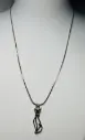 COLLIER Femme "Chat assis" argenté