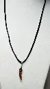 COLLIER Homme "Dent ambre"