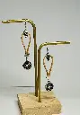 BOUCLES D'OREILLES en lacet cuir camel