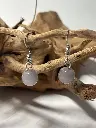 BOUCLES D'OREILLES en pierres Agate grise