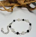 BRACELET Femme en style Quartz rose et grenat