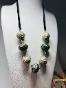 COLLIER Femme perles style "tissées"