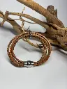 BRACELET Homme en cuir camel