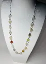 COLLIER Femme en Agate blanches et orangées