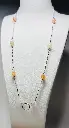 COLLIER-SAUTOIR Femme en Agate orangées
