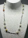 COLLIER Femme style "Pierres de Lune" beige