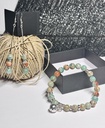 PARURE Femme BRACELET + BOUCLES D'OREILLES en Jaspe Aquaterra d'Afrique