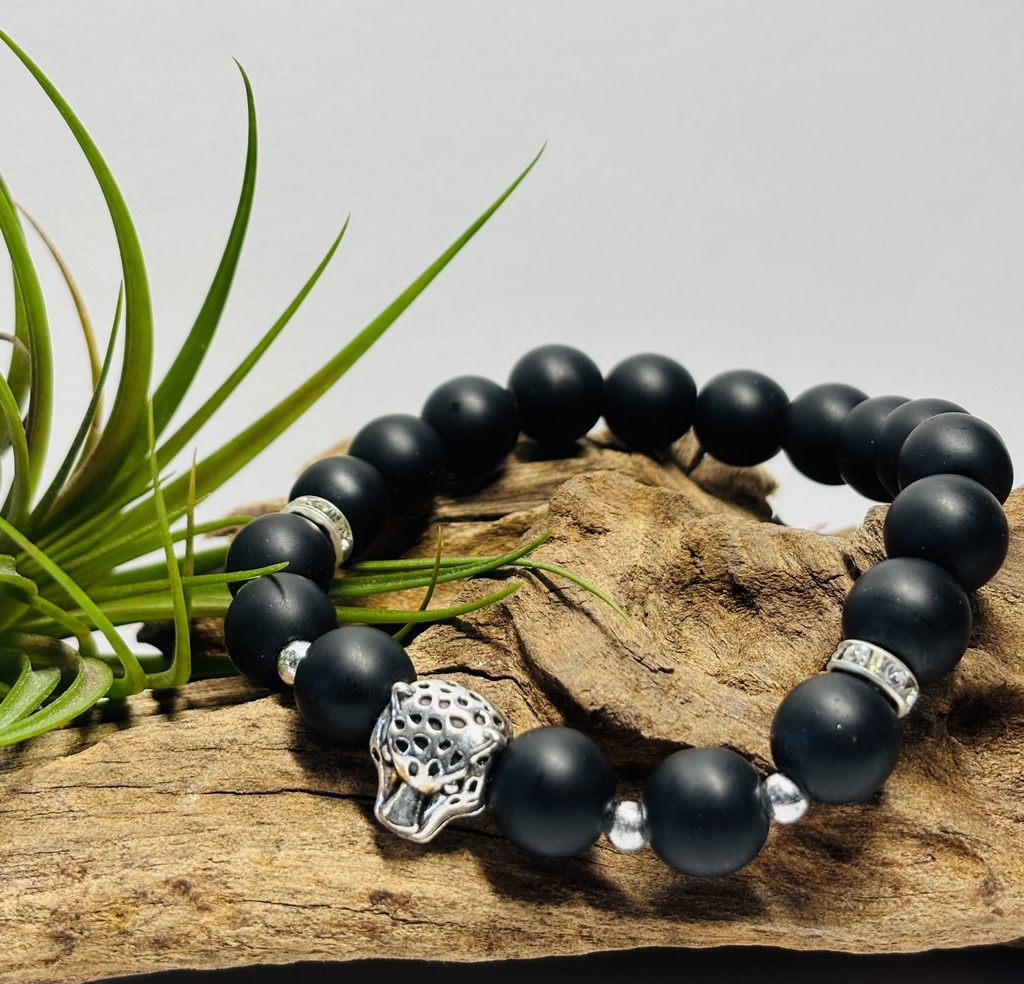 BRACELET Homme en Onyx noir mat