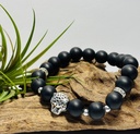 BRACELET Homme en Onyx noir mat