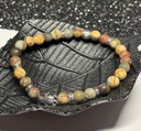 BRACELET Homme en pierres Cherry Jasper mat du Malawi