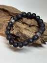 BRACELET Homme en pierres volcaniques noires