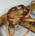 BRACELET Homme en Jaspe breciated d'Afrique mat