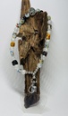 BIJOU de téléphone en perles panachées
