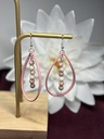 BOUCLES D'OREILLES en Pierres de Lune mix rose