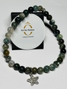 BRACELET Homme en Agate ton vert 