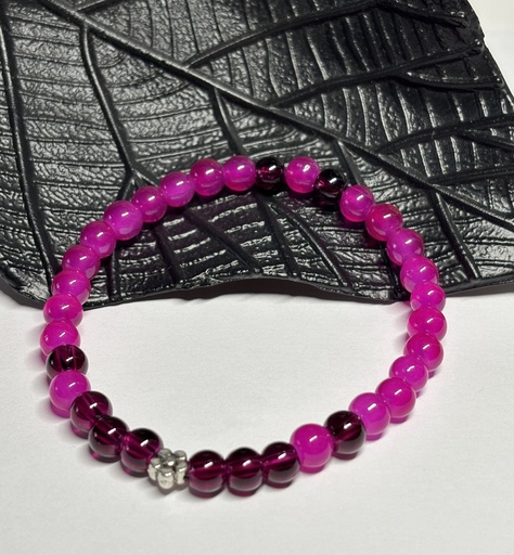 [BRAF03] BRACELET Femme en Agate rose 
