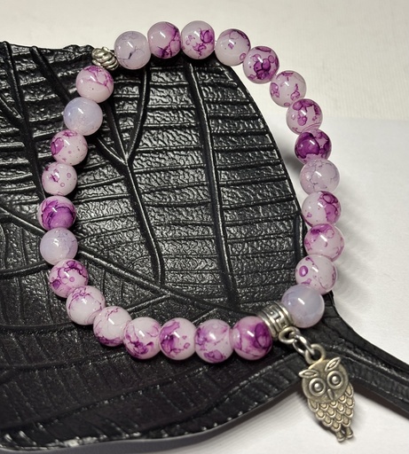 [BRAF07] BRACELET Femme en Jade éclaté rose