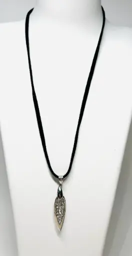 [COLF04] COLLIER Femme "goutte strassée" argentée
