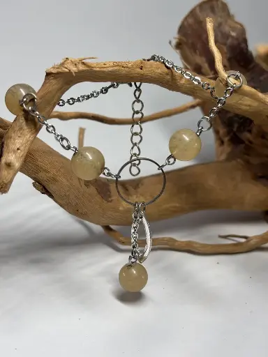 [BRAF31] BRACELET Femme en pierres "Citrine"