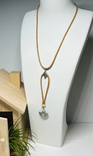 [COLF13] COLLIER Femme Camel double niveaux