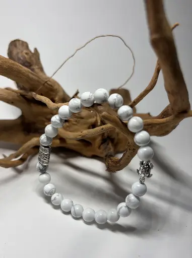 [BRAH33] BRACELET Homme en Howlite 