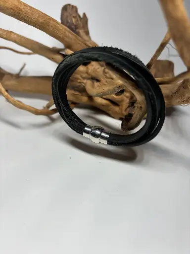 [BRAH38] BRACELET Homme en cuir noir