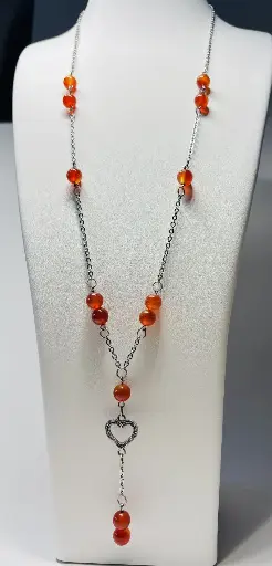 [COLF15] COLLIER-SAUTOIR Femme en Cornaline
