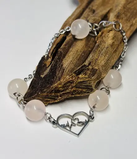 [BRAF35] BRACELET Femme en Quartz rose