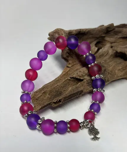 [BRAF42] BRACELET Femme en mix violet/fushia