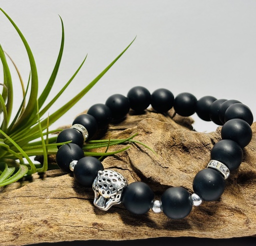 [BRAH02] BRACELET Homme en Onyx noir mat