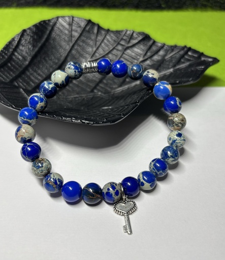 [BRAF15] BRACELET Femme en Jaspe Impérial "Tanganika"