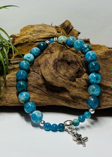 [BRAF01] BRACELET Femme en Apatite du Brésil low