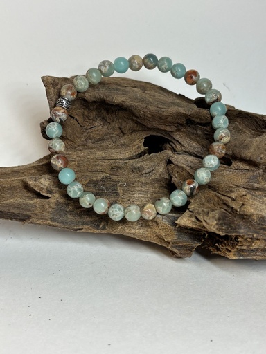 [BRAH07] BRACELET Homme en Jaspe Aquaterra de 6mm